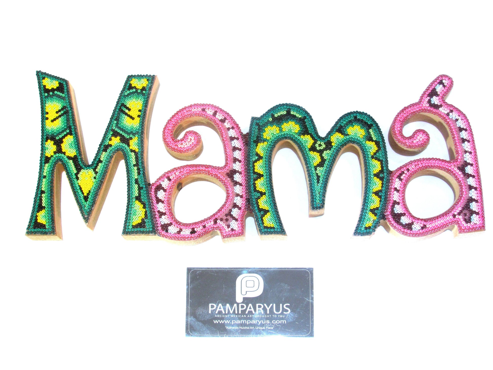 Letrero Mamá Huichol Arte Huichol - Pamparyus 