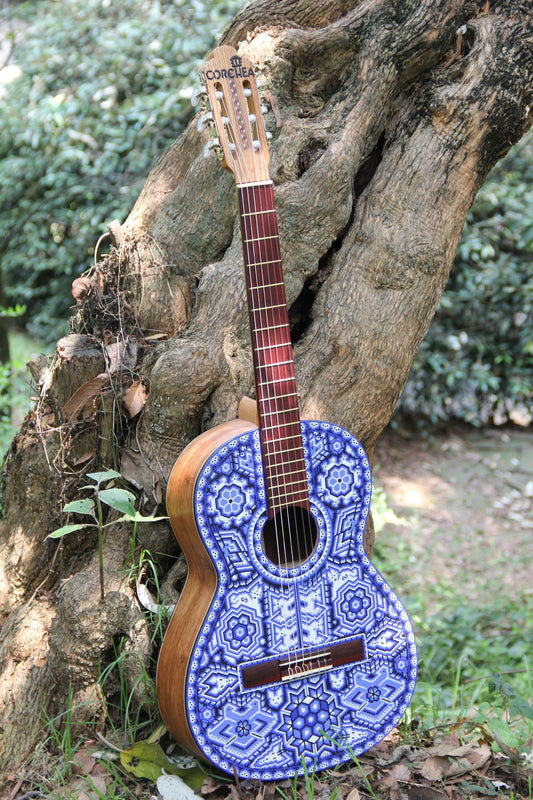 Guitarra Pamparyus Corchea Huichol Arte Huichol - Pamparyus 