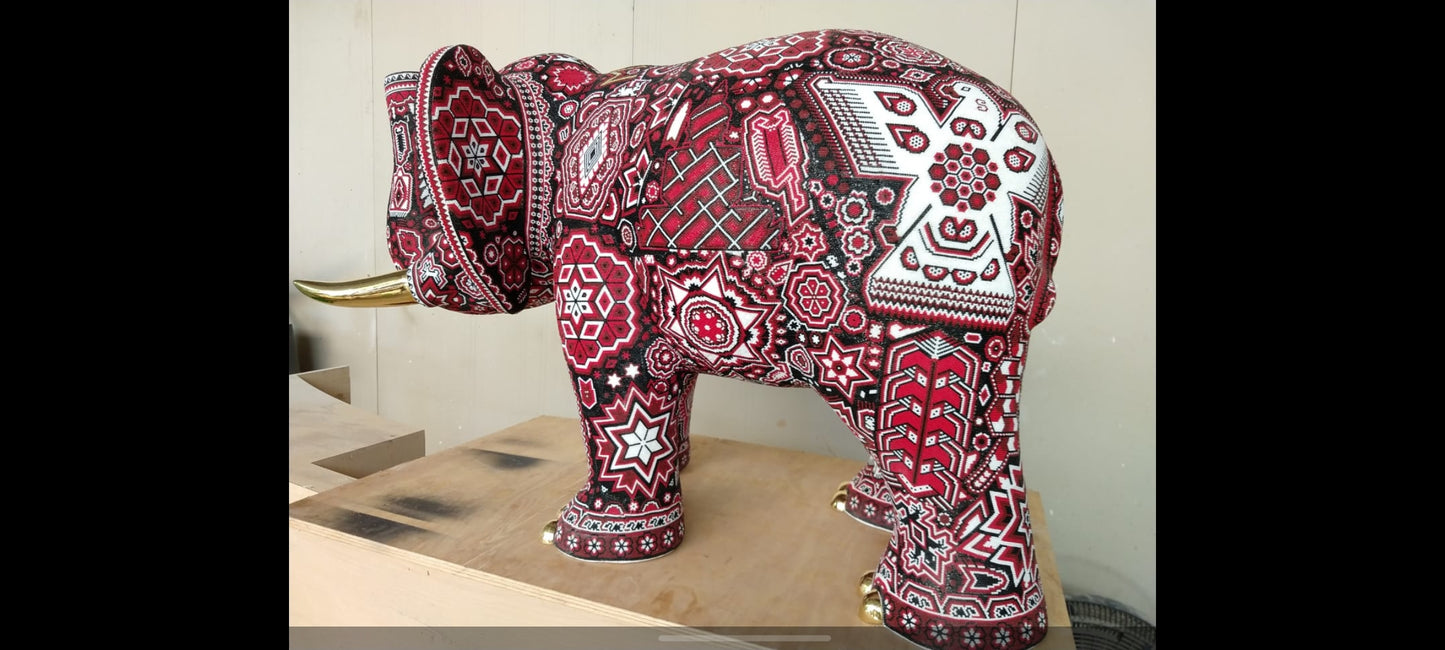 Elefante Huichol Rojo - Pamparyus