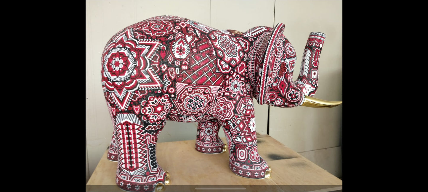 Elefante Huichol Rojo - Pamparyus