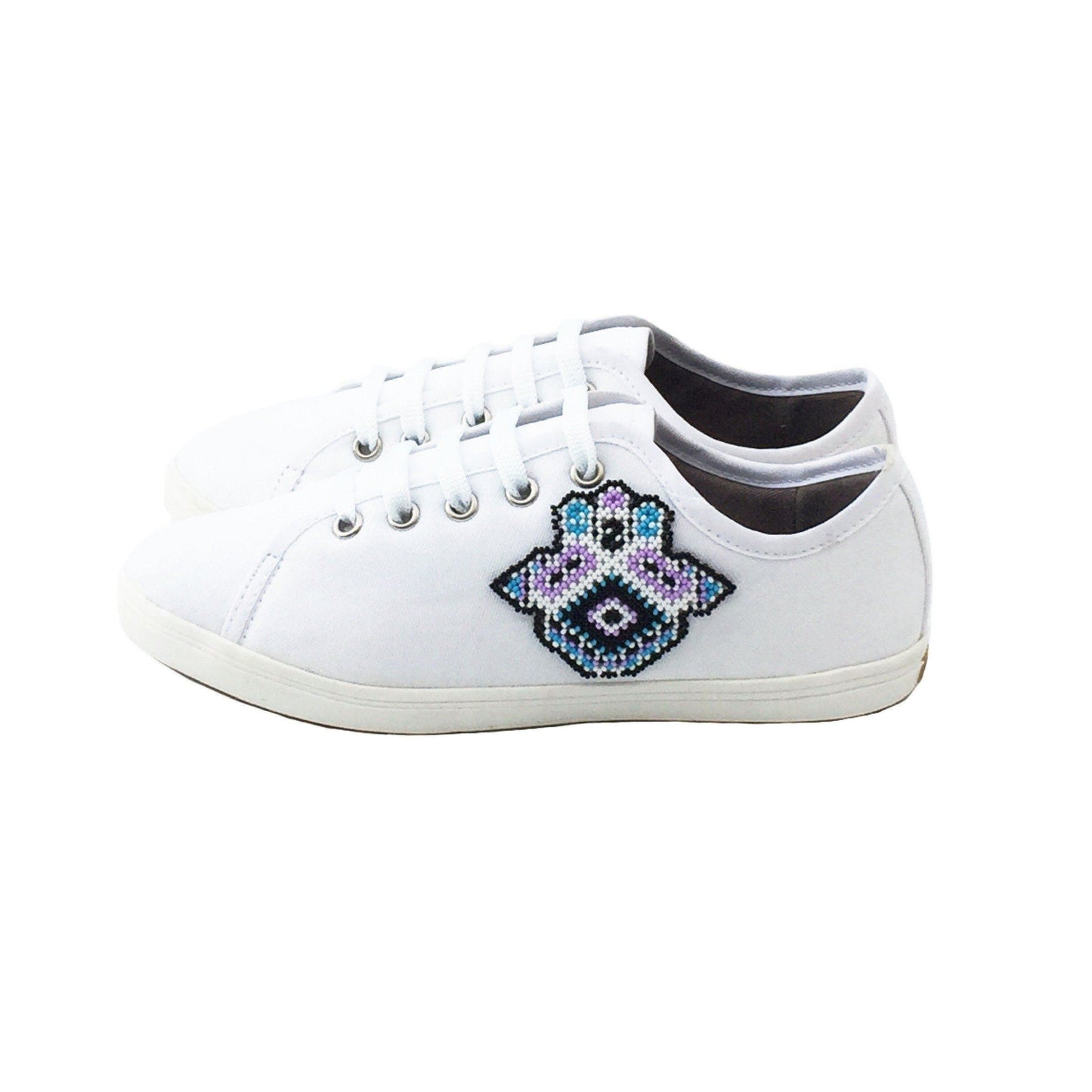 Tenis Huichol Hamsa Arte Huichol - Pamparyus 