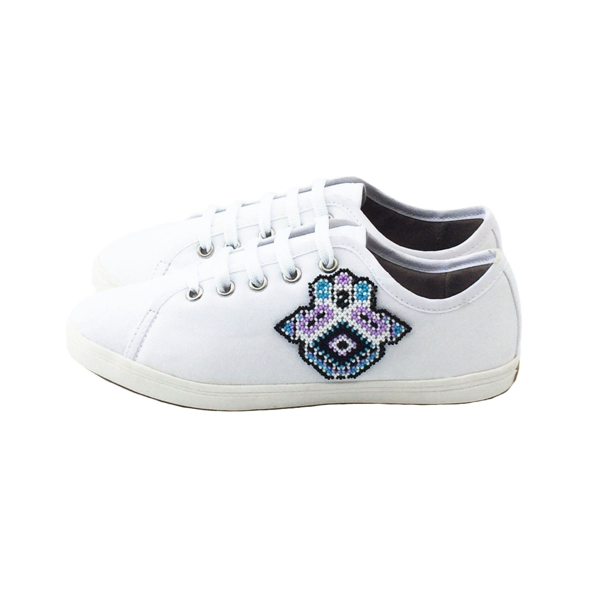 Tenis Huichol Hamsa Arte Huichol - Pamparyus 